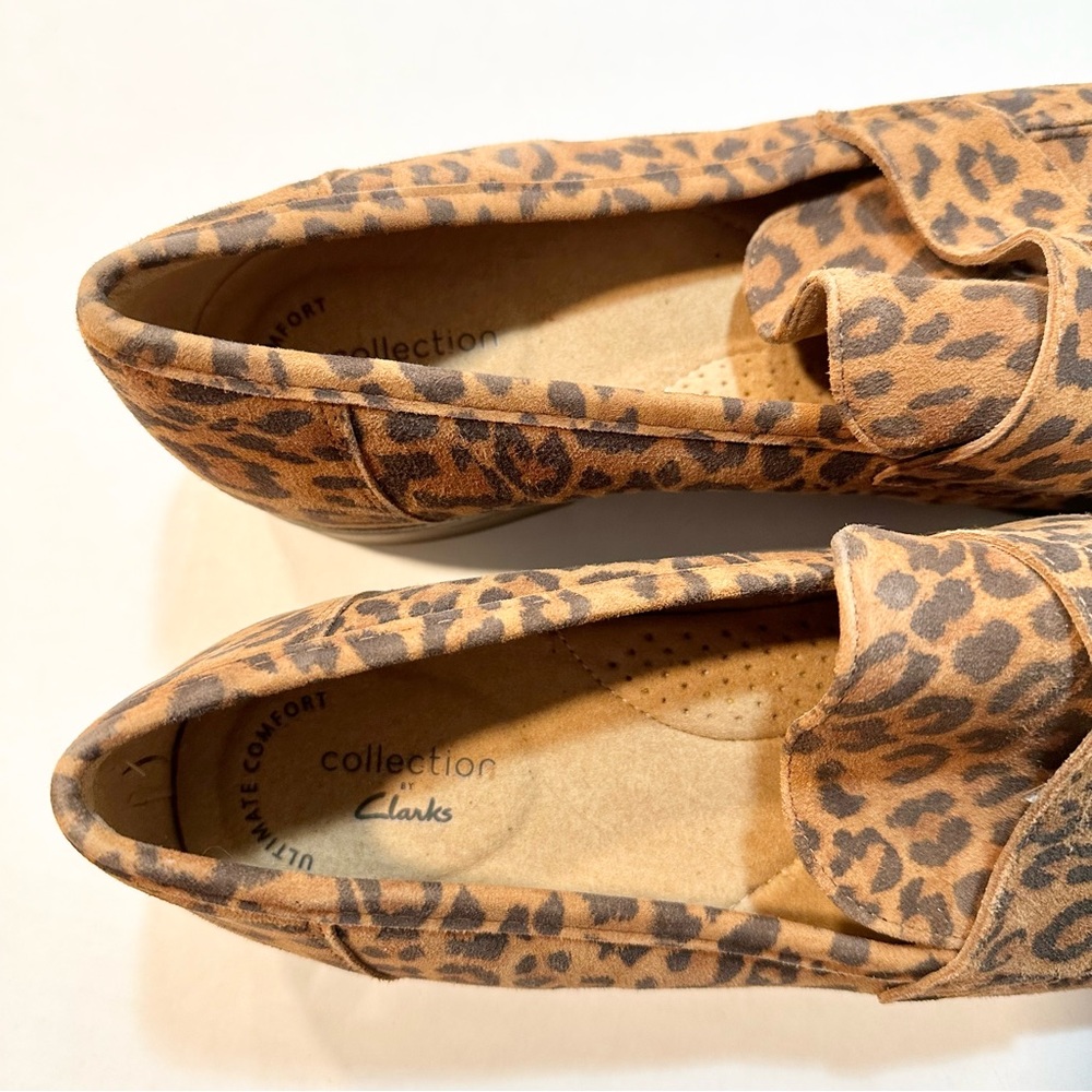 Clarks Loafers Trish Rose Brown Leopard Print, Size 11.5 Women’s - Picture 5 of 11